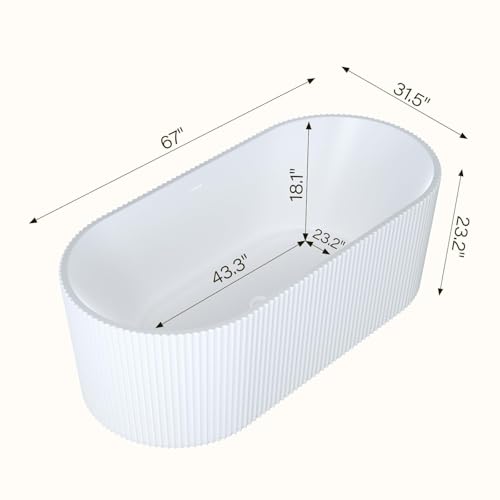59 Inch Acrylic Freestanding Bathtub view 3