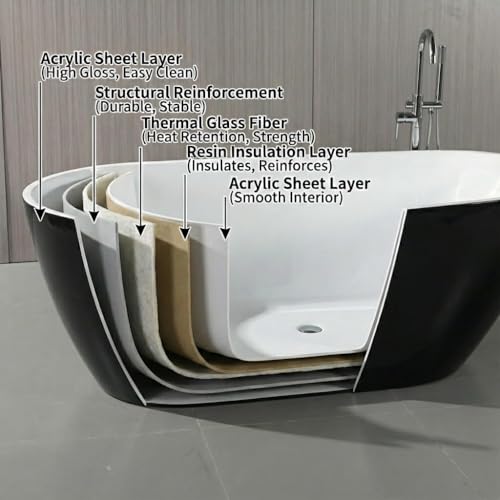 Garvee 67" Deep Soaking Bathtub view 4
