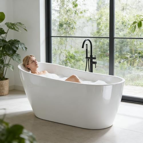 67 Inch Acrylic Freestanding Bathtub view 3