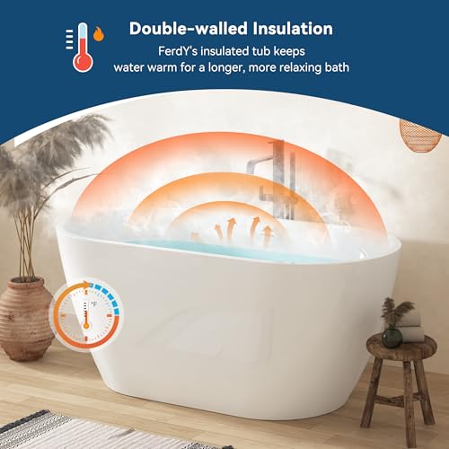 FerdY Bali 55" Freestanding Bathtub view 2