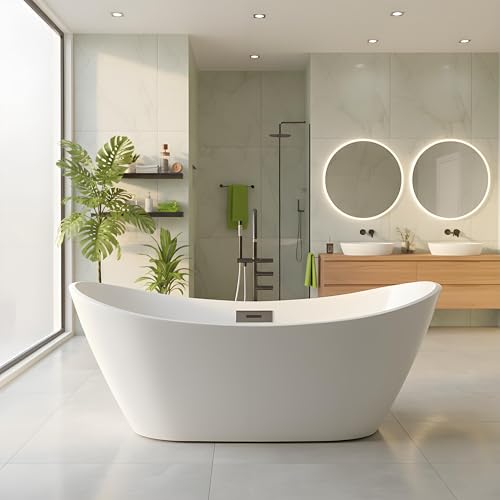 59 Inch Freestanding Bathtubs White view 2