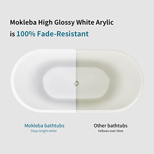 Mokleba 65" Acrylic Freestanding Bathtub view 4