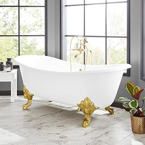 Signature Hardware Lena 72 inch cast iron clawfoot tub