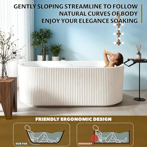 59 Inch Acrylic Freestanding Bathtub view 4