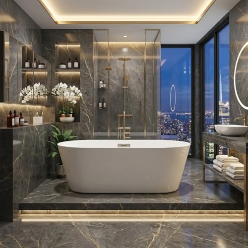 Freestanding Bathtub 59 inch Acrylic