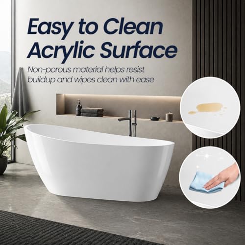 59 Inch Acrylic Freestanding Bathtub view 2