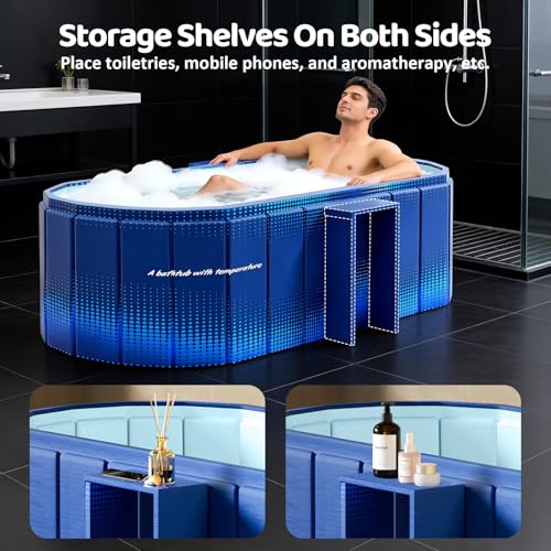 HLCZLUZ Portable Foldable Bathtub Freestanding view 3