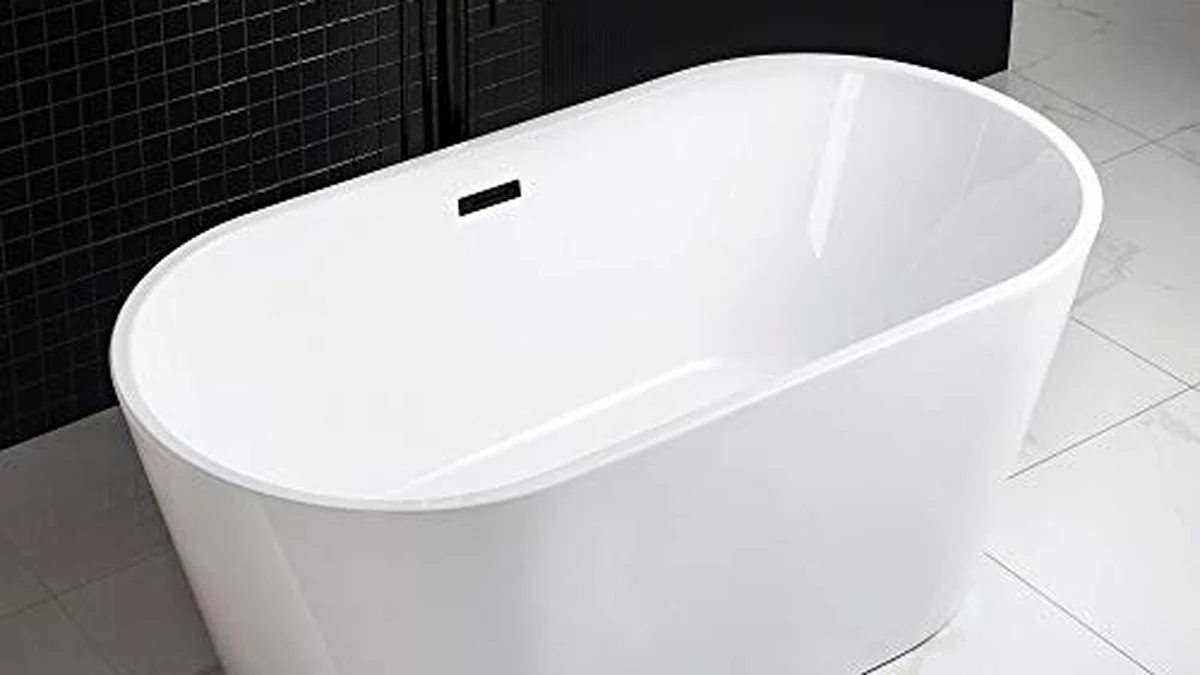 WOODBRIDGE 59-inch acrylic freestanding bathtub — our top pick